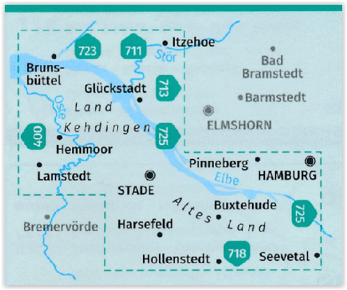 TOPO Wandelkaart 726  -Hamburg - Altes Land - Kompass