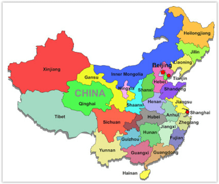 Wandelkaarten: China