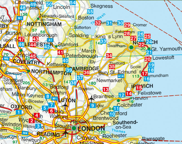 Wandelgids Ostliche Midlands & East Anglia - Rother
