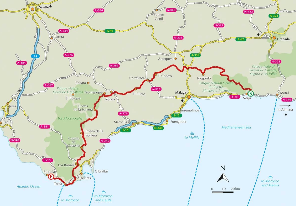 Andalucian Coast to Coast walks (9781852849702) Cicerone