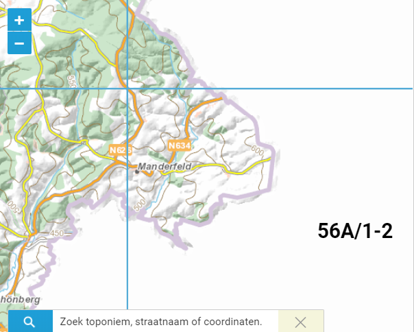 Wandelkaart 56A/1-2 - Manderfeld - NGIB