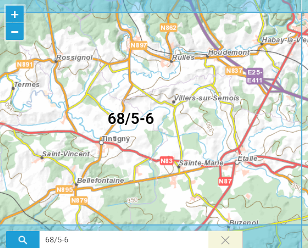 TOPO Wandelkaart 68/5-6 - Etalle - NGIB