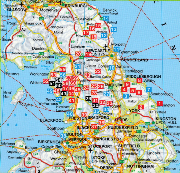 Wandelgids Noord Engeland - 60 wandelingen met GPS - Elmar
