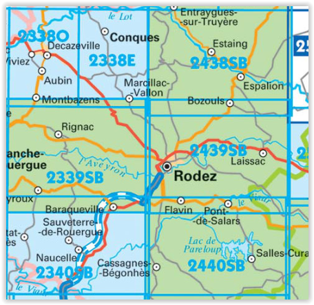 Wandelkaart 2338 SB - Decazeville & Marcillac-Vallon - IGN
