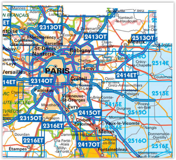 TOPO Wandelkaart 2513OT - Meaux & Vallée de l'Ourcq - IGN