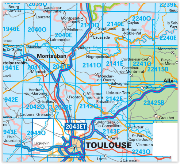 Wandelkaart 2141 SB - Nègrepelisse & Monclar-de-Quercy - IGN