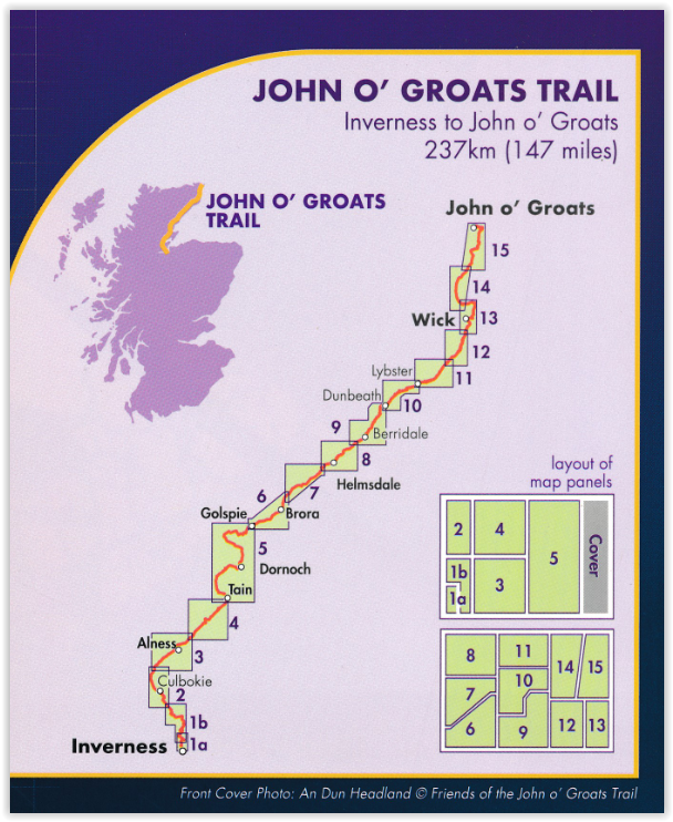 Wandelkaart XT40 - John o'Groats Trail Schotland (9781851376049) Harvey Maps