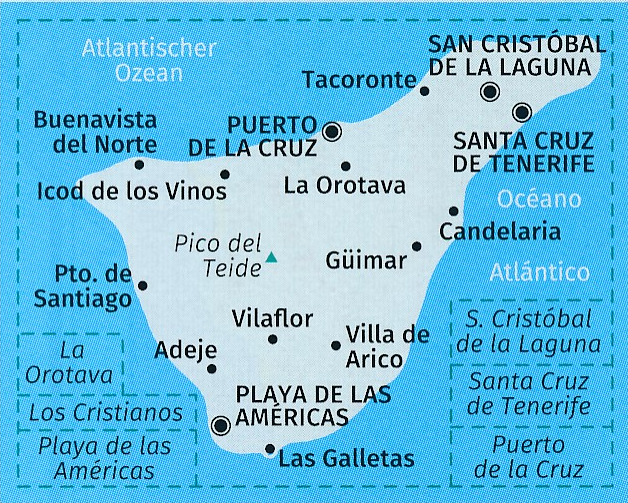 TOPO Wandelkaart 233 - Tenerife Spanje - Kompass