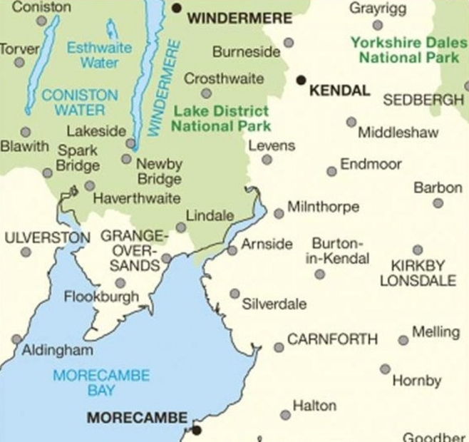 TOPO Wandelkaart 97 - Kendal & Morecambe- Cumbria- England- OSI