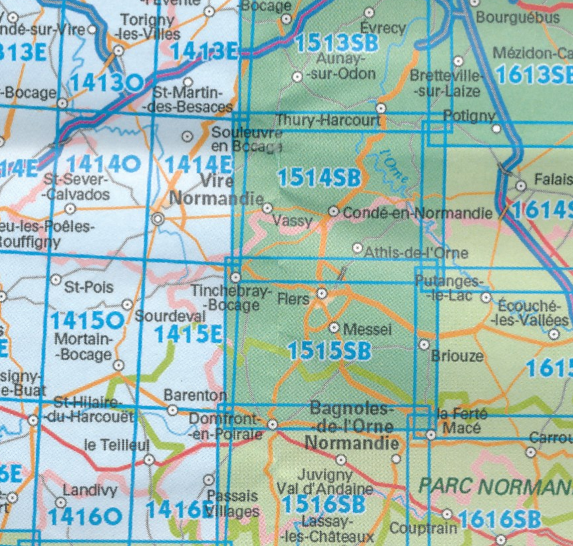 Wandelkaart 1515 SB - Flers & Briouze - IGN