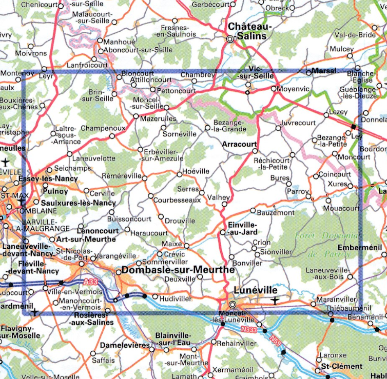 Wandelkaart 3415 SB Saint-Nicolas-de-Port & Vic-sur-Seiile - IGN