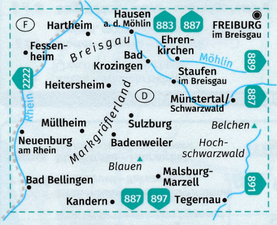 TOPO Wandelkaart 890 - Münstertal & Nördliches - Kompass