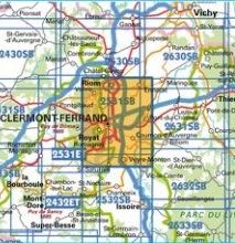 Wandelkaart 2531 SB - Clermont-Ferrand - IGN