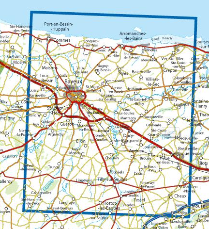 TOPO Wandelkaart 1512 OT - Bayeux Normandie - IGN