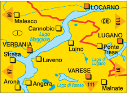 TOPO Wandelkaart 90 - Lago Maggiore & Lago di Varese - Kompass