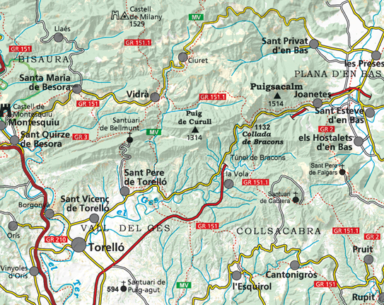 Wandelkaart - Puigsacalm Bellmunt Spanje - Ed. Alpina