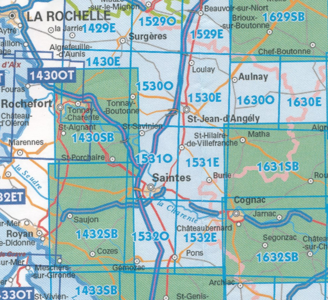 Wandelkaart 1532 SB - Pons & Pérignac - IGN