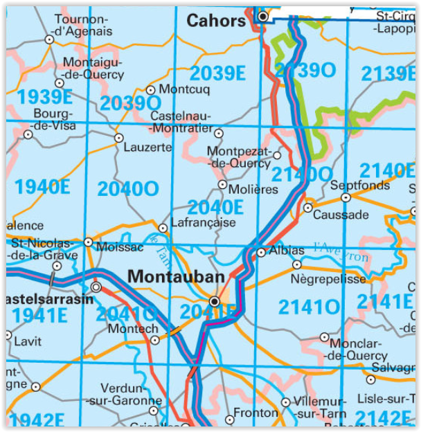 Wandelkaart 2040 SB - Moissac - Castelnau & Montralier - IGN