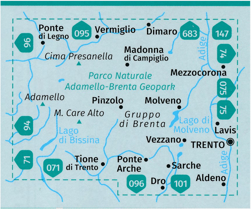 TOPO Wandelkaart 070 - Adamello & Brenta NP - Kompass