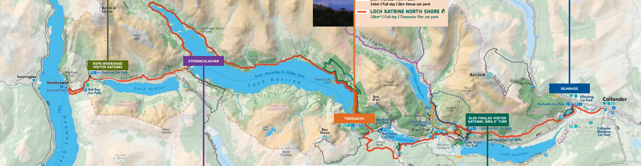 Wandelkaart The Great Trossachs Path (9781851375400) Harvey maps