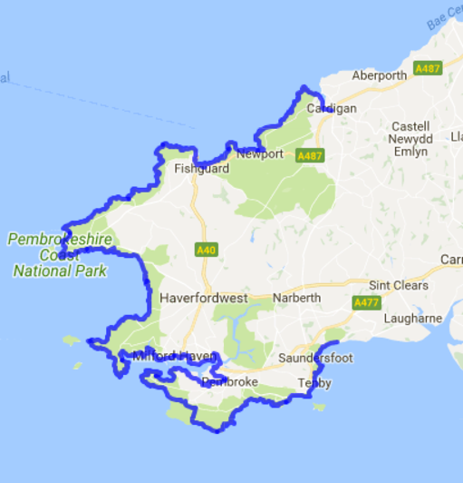 Wandelkaart Pembrokeshire Coast Path Wales (9781851374595) Harvey maps