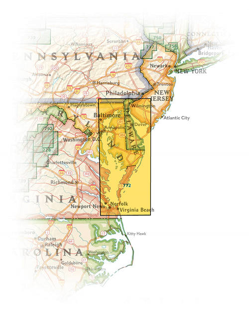 TOPO Wandelkaart 772 - Delmarva Peninsula - Delaware - Natgeo