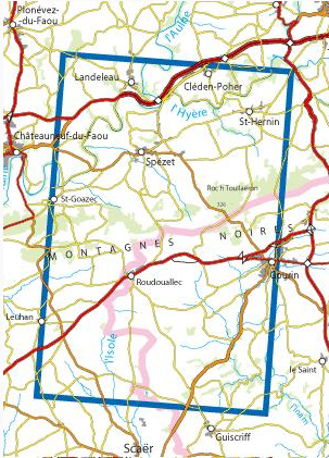 Wandelkaart 0618 SB - Gourin - IGN