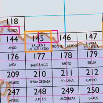 05 - CNIG - Topografische MTN25 - Huesca, Zaragosa (provincies) Spanje