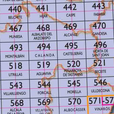 13 - CNIG - Topografische MTN25 - Tarragona, Zaragosa, Teruel, Castellon, (provincies) Spanje