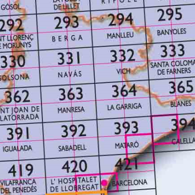 14 - CNIG - Topografische MTN25 - Lerida, Girona, Barcelona, (provincies) Spanje