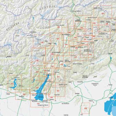 4Land Cartografia Trentino- Bolzano- Dolomieten & Lago Majiorre, Lombardia
