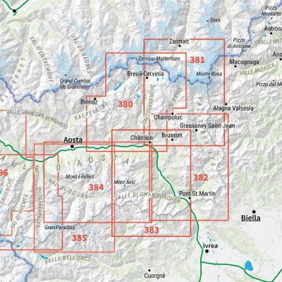 4Land Cartografia Val d'Aoste & Piemonte
