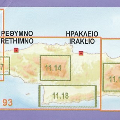 Anavasi Kreta kaarten schaal 25.000 en 100.000