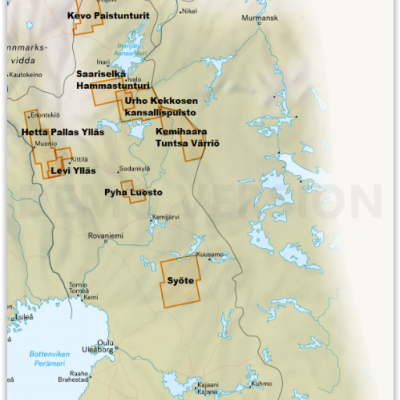 Calazo Wandelkaarten Padkaarten Lapland Finland