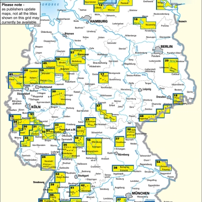 Hallwag Kümmerly - Outdoorkarten Deutschland K&F 01 > 62