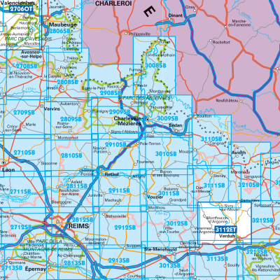 IGN TOP25 Wandelkaarten Champagne Ardennen NOORD