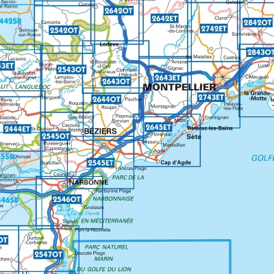 IGN TOP25 Wandelkaarten Languedoc-Rousillon