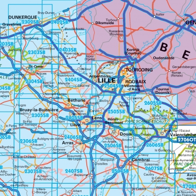 IGN TOP25 Wandelkaarten Pays de Calais - Picardië Noord