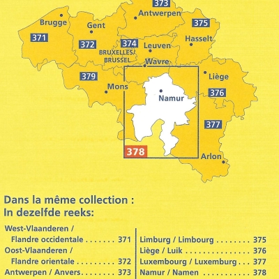 Michelin Wegenkaart België - 371 > 379 - 1 50.000