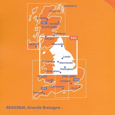 Michelin Wegenkaart Regionaal UK - 501 - 504 - 1.400.000