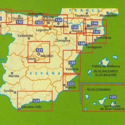 Michelin Wegenkaarten Spanje ZOOM  - Nrs 123 > 148
