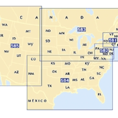 Michelin Wegenkaarten USA Provenciaal 581-82-83 + 583 & 584