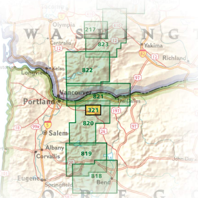 NAT GEO Oregon trails map