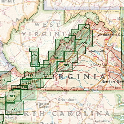 NAT GEO Virginia trail maps