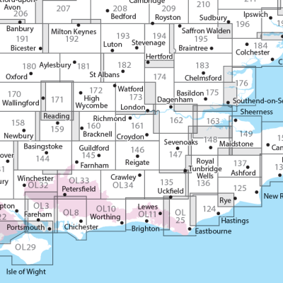 OSI Explorer & Explorer Active - Zuid Oost England - Kent & London