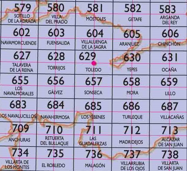 17 - CNIG - Topografische MTN25 - Badajoz, Toledo, Avila   (provincies) Spanje