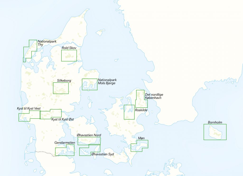 Calazo Terrängkartor/Wandelkaarten Denemarken WK