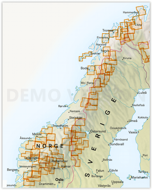 Calazo Wandelkaarten Turkart 1.50.000 - Noorwegen