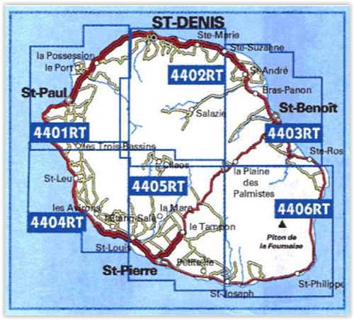IGN TOP25 Wandelkaarten La Réunion