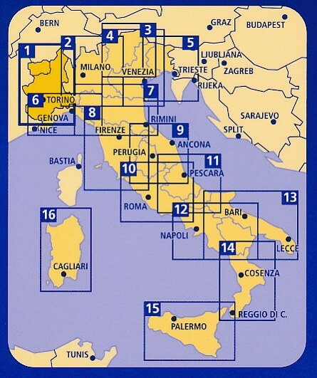 Kümmerly+Frey Wegenkaarten Italië 1 > 16